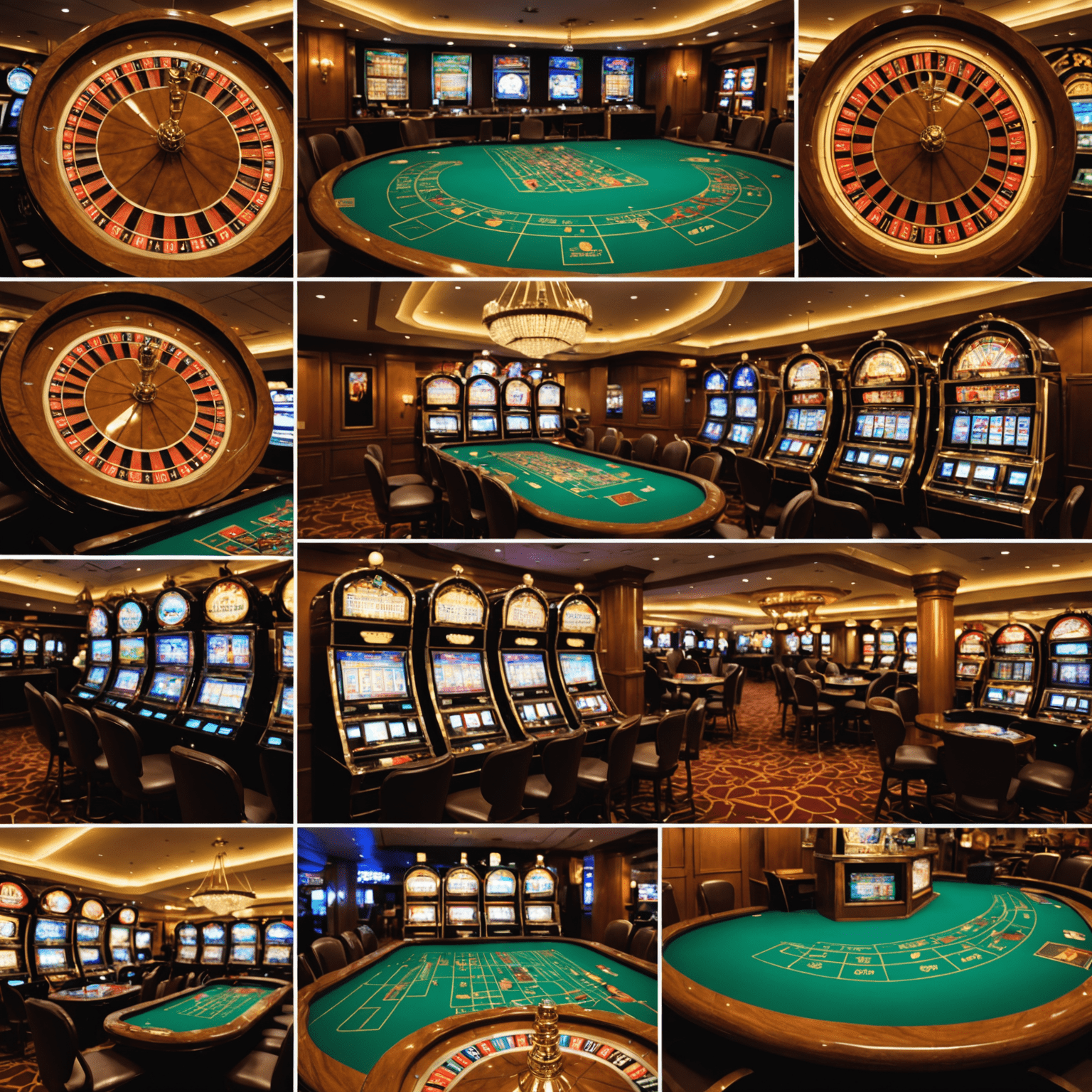 Collage of popular casino games in Slovakia, including slot machines, roulette, and card games, with Slovak-themed elements