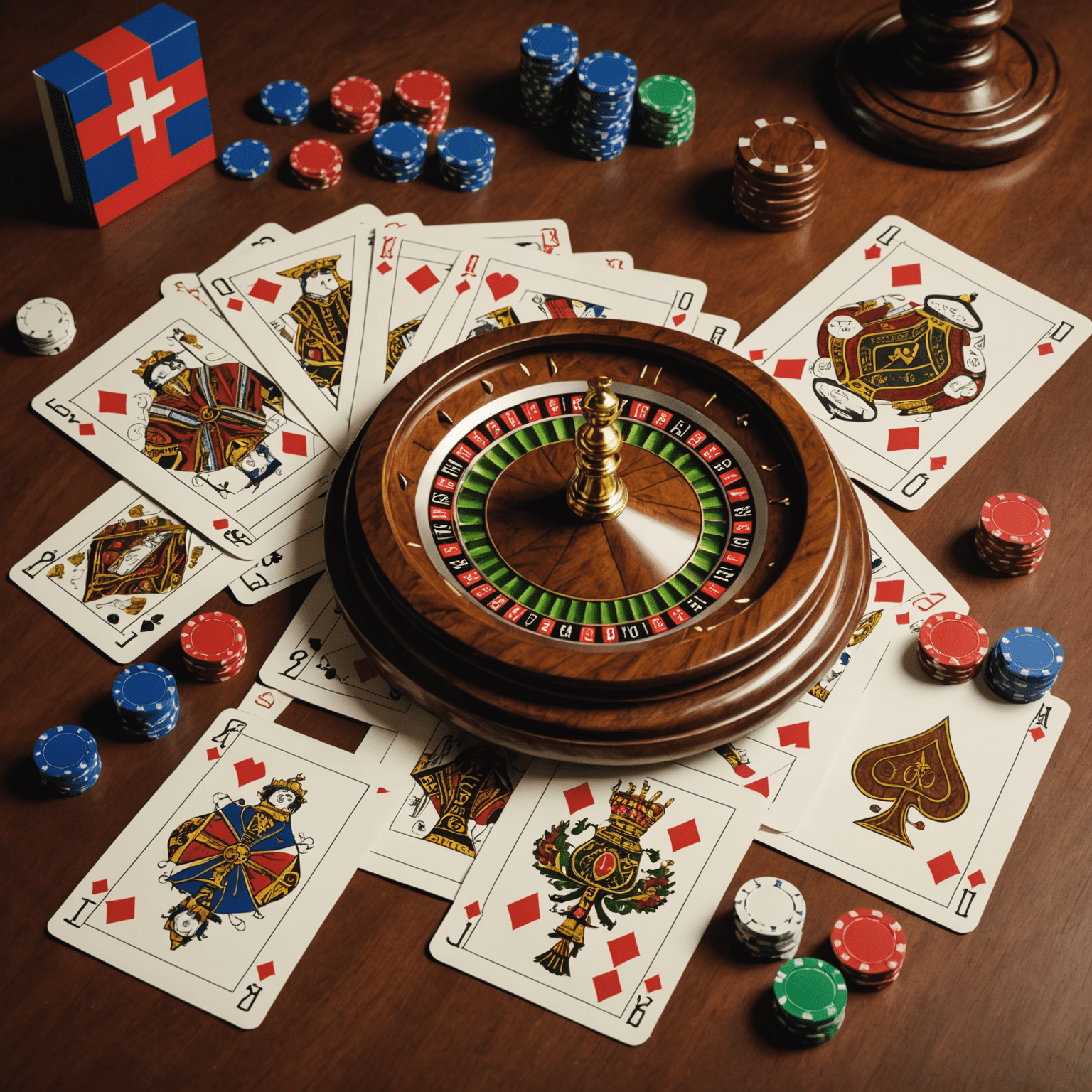 Visual representation of Slovak legal documents and gambling symbols, illustrating the country's gambling regulations